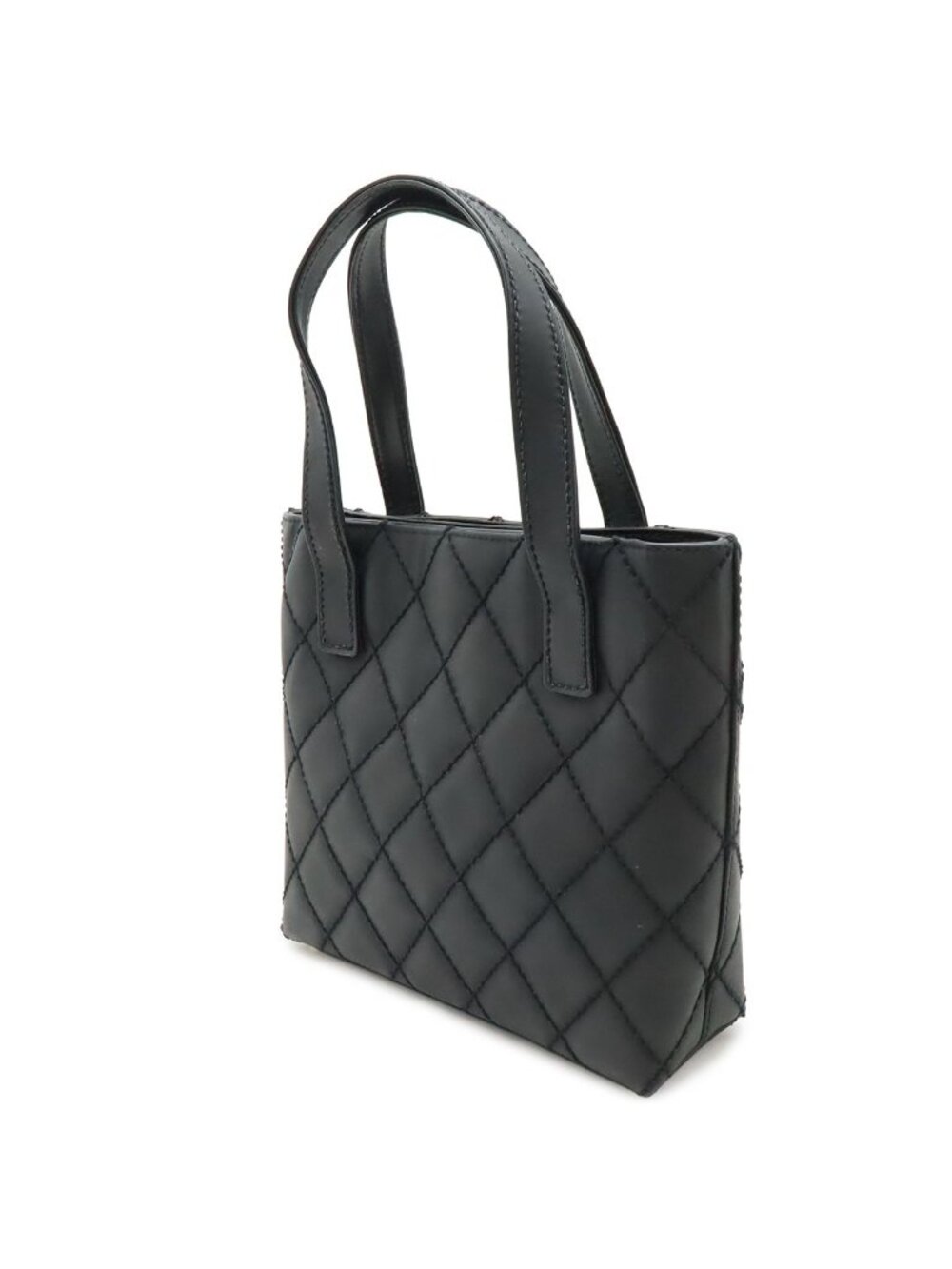 Chanel Wild Stitch CC Logo Tote Leather Black Gold - Picture 2 of 8